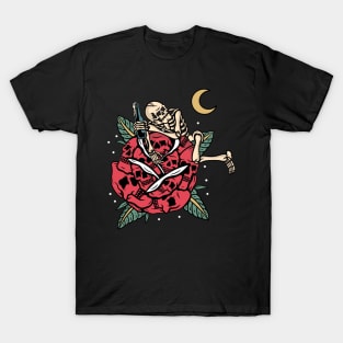 Roses and Skull, Roses and Skeleton T-Shirt